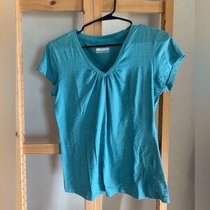 Columbia Teal V-Neck Women's Top